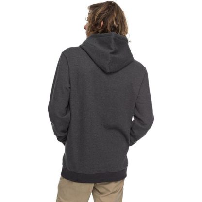 Quiksilver Big Logo (Dark grey heather) - felpa con Cappuccio da Uomo