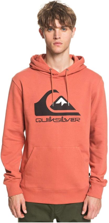 Quiksilver Comp Logo - Felpa con Cappuccio da Uomo(Red)