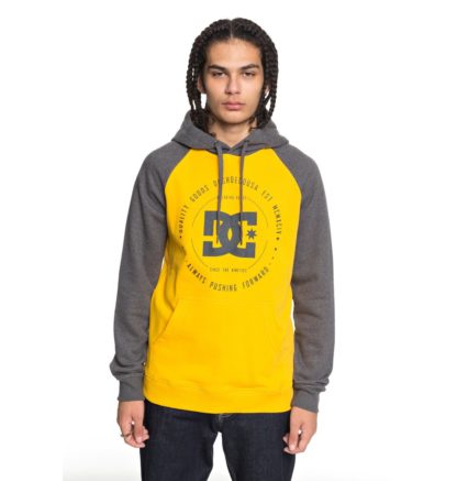 Dc Shoes Rebuilt Yellow - Felpa Con Cappuccio da Uomo