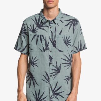 Deli Palm - Camicia da Uomo (Green )